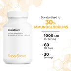 Supersmart Colostrum 1000 mg - 30% IgG - 60 Cápsulas Gastrorresistentes