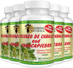 Sunshine Naturals Chanca Piedra con Guisazo de Caballo, Hierba Rompepiedras Tradicional, Suplemento para el Apoyo Renal y del Tracto Urinario, 1000 mg Mezcla Propietaria, 90 Cápsulas. Paquete de 5