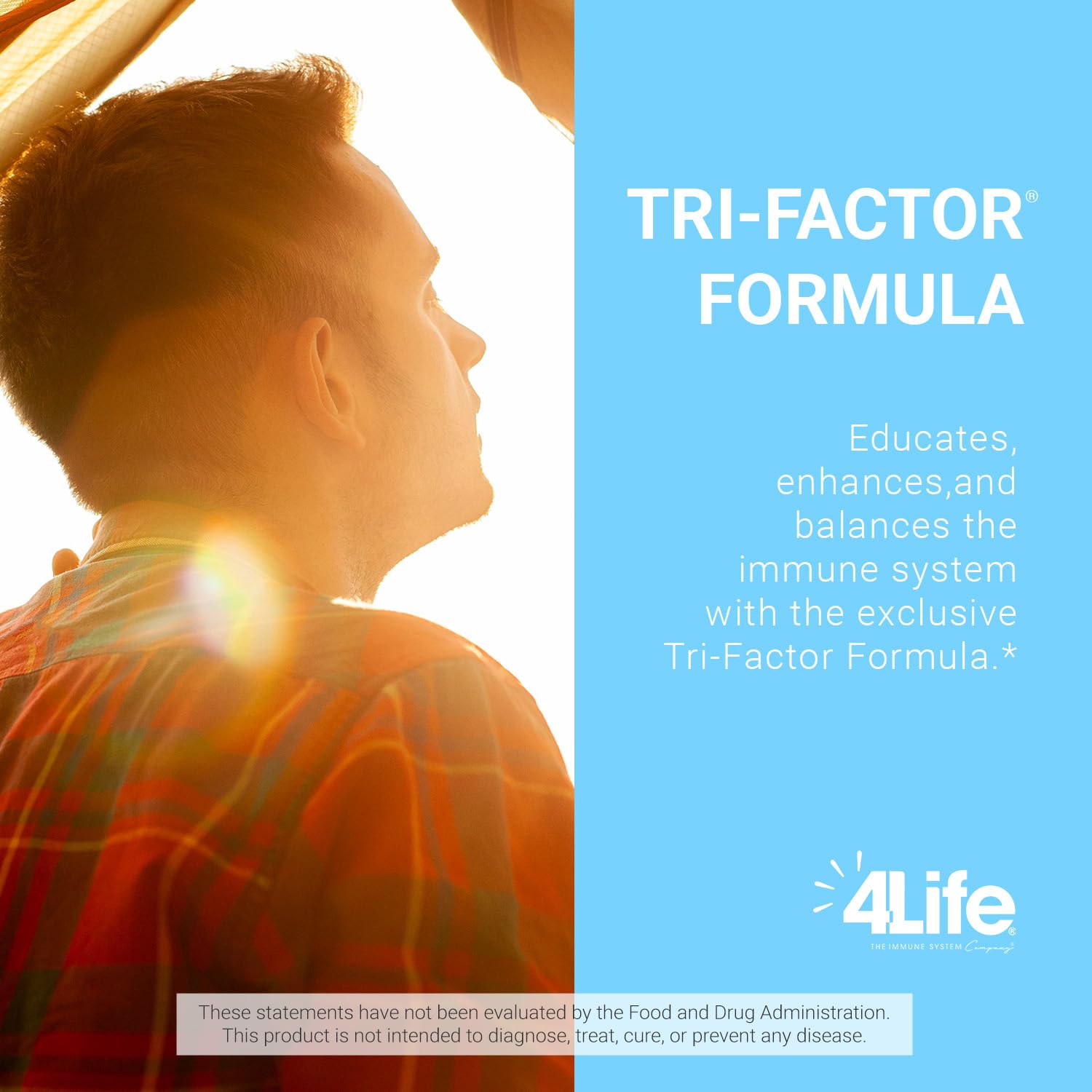 4Life Transfer Factor Tri Factor - Suplemento Inmunológico con Péptidos Bioactivos, 60 Cápsulas Veganas