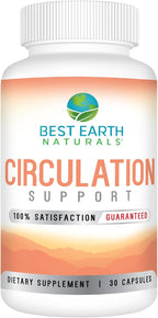 Best Earth Naturals Suplemento de Circulación - Fórmula Equilibrada para el Apoyo Circulatorio - 30 Cápsulas