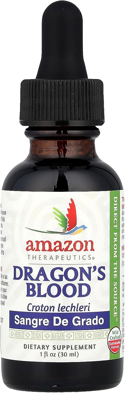 Sangre de Grado - Dragon's Blood (1 oz) - Silvestre, Sin Gluten, Keto Friendly, Vegano, No-GMO, Orgánico Certificado