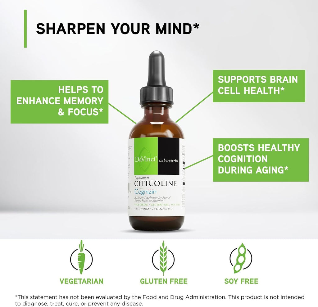 DaVinci Laboratories - Citicolina Liposomal - 60 Servicios - 60 ml