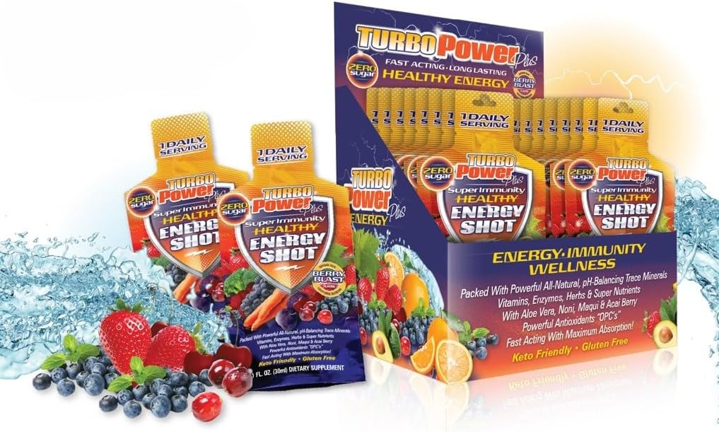 Liquid Vitamin Turbo Power Plus: 47 Vitaminas, Enzimas, Vitamina D3, A, C y Zinc | Multivitamínico Líquido