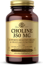 Solgar Colina 350 mg - 100 Cápsulas Vegetales - Vegano, Kosher