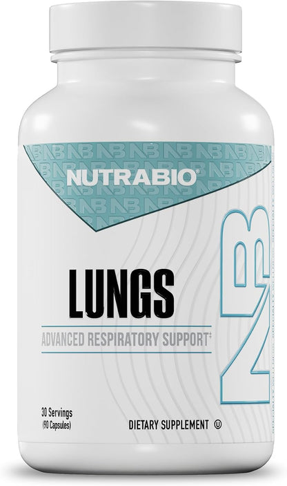 NutraBio Lungs - Suplemento Respiratorio con – Immuno-LP20 (Lactobacillus plantarum): Bacteria láctica presente en – Image 1