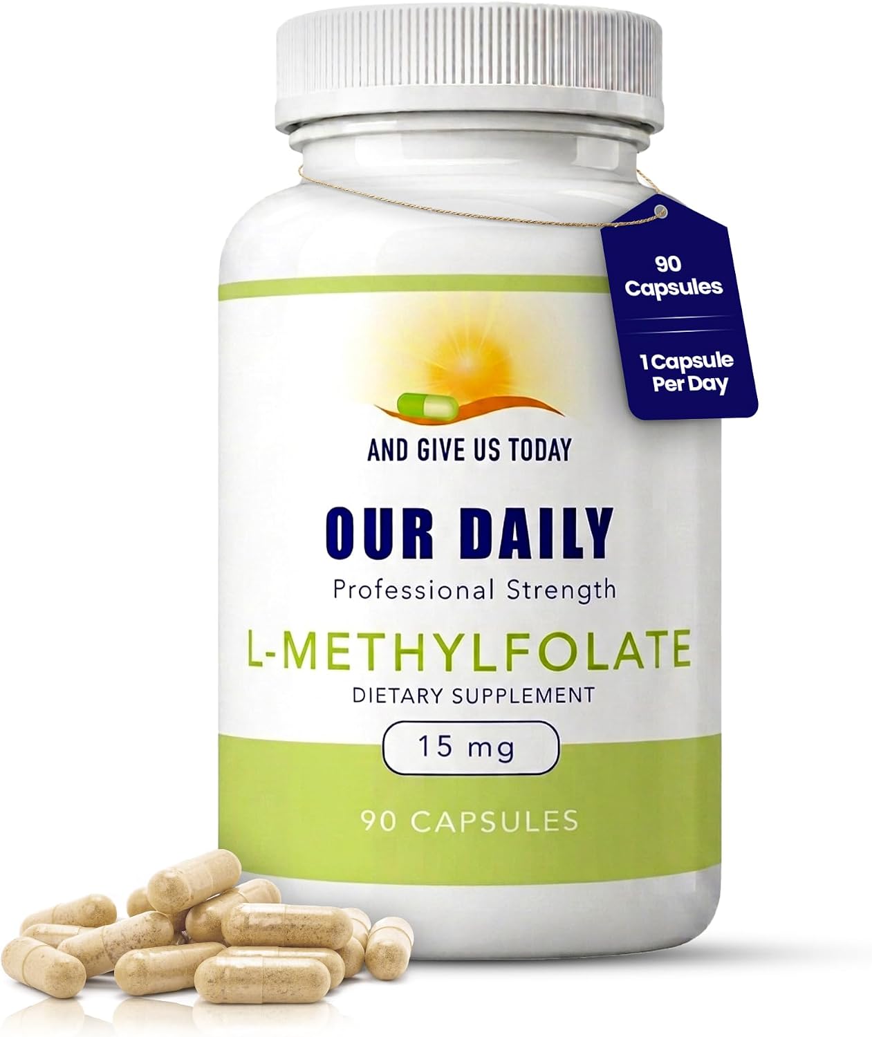 Our Daily Vites L-Methylfolate 15mg – Metilfolato Activo 5-MTHF, 90 Cápsulas