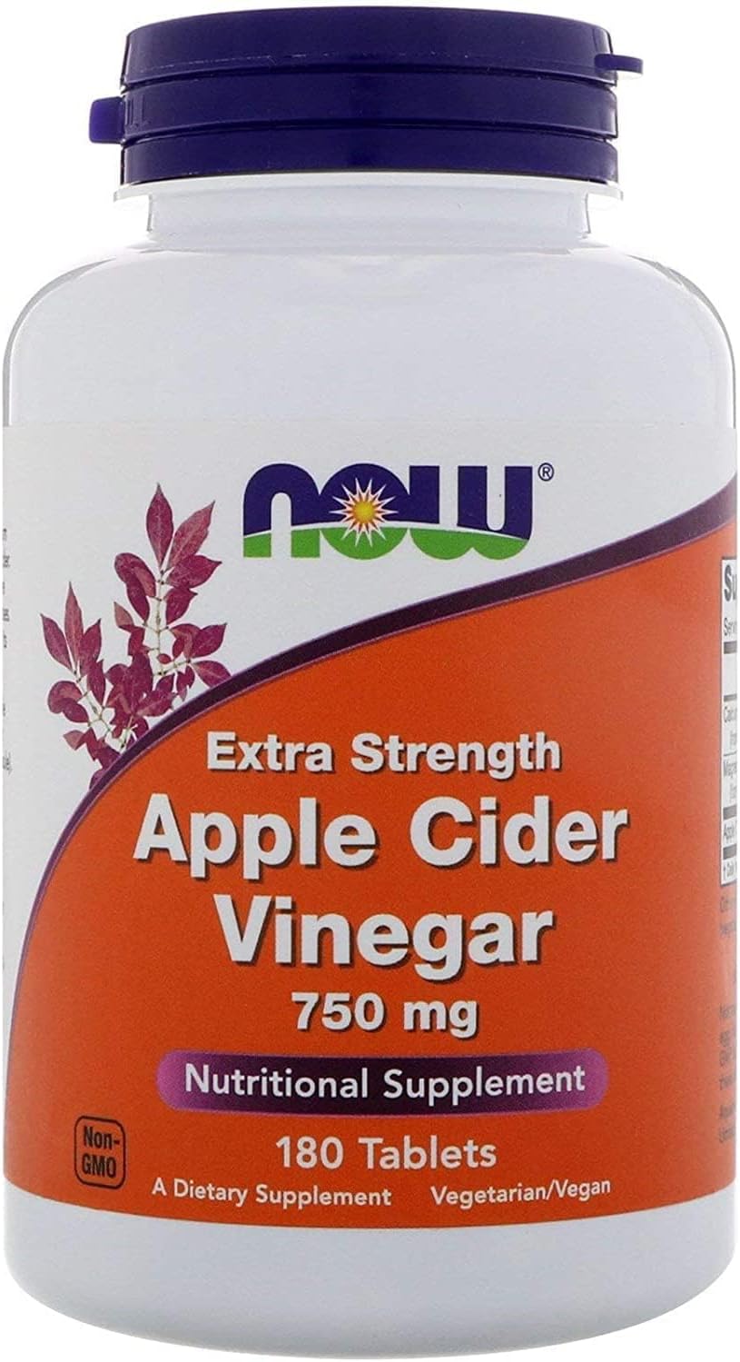 NOW Foods Vinagre de Manzana 750 mg, 180 Comprimidos