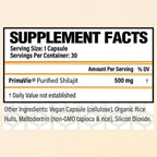CHOQ Shilajit - Cápsulas Veganas 500 mg - Ácido Fúlvico >50%