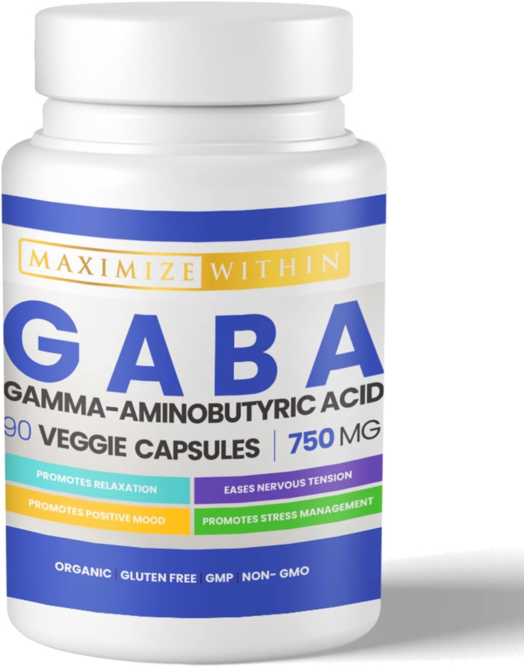 Maximum Slim GABA 750 mg - Ácido Gamma-Aminobutírico para el Sistema Nervioso