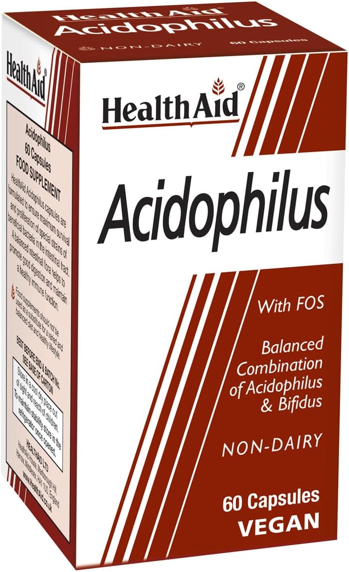 Health Aid Acidophilus (100 millones) 60 Cápsulas Veganas
