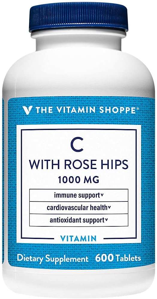 The Vitamin Shoppe C-1000 with Rose Hips, 600 Tablets