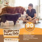 Skin and Coat Supplement con Aceite de Pescado y Omega 3 para Perros y Gatos - 90 Tabletas