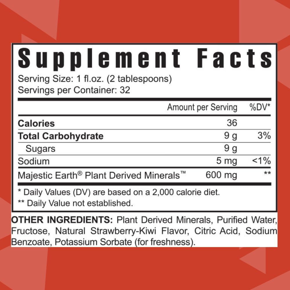 Youngevity Strawberry Kiwi-Mins Complejo Mineral Líquido de Origen Vegetal - 32oz (4 Paquetes)
