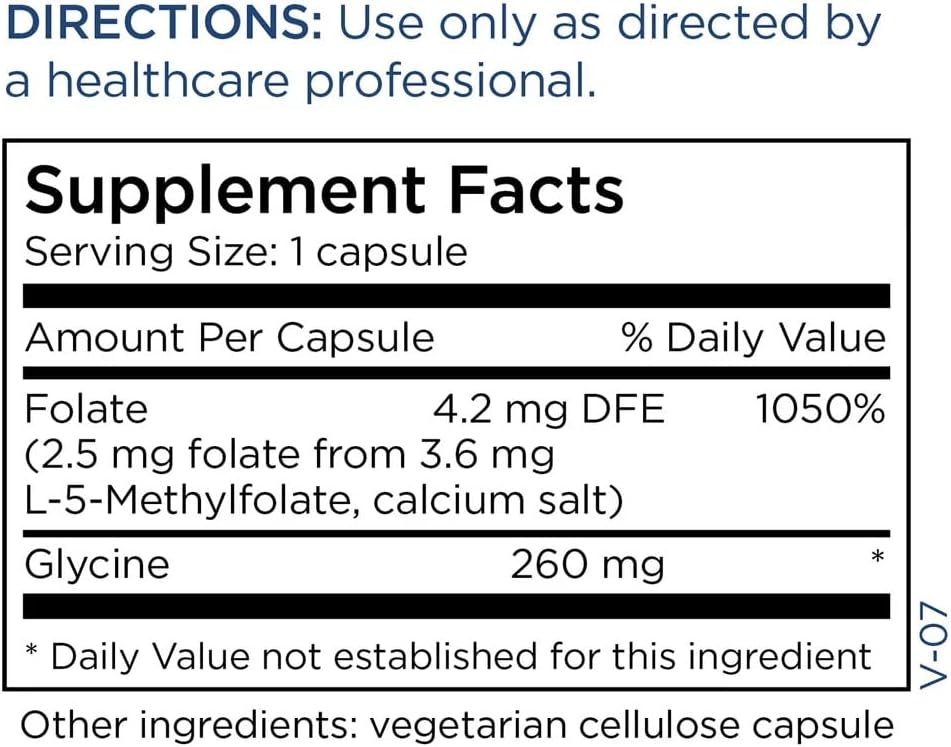 MethylPro L-Metilfolato 2.5 mg – 30 Cápsulas