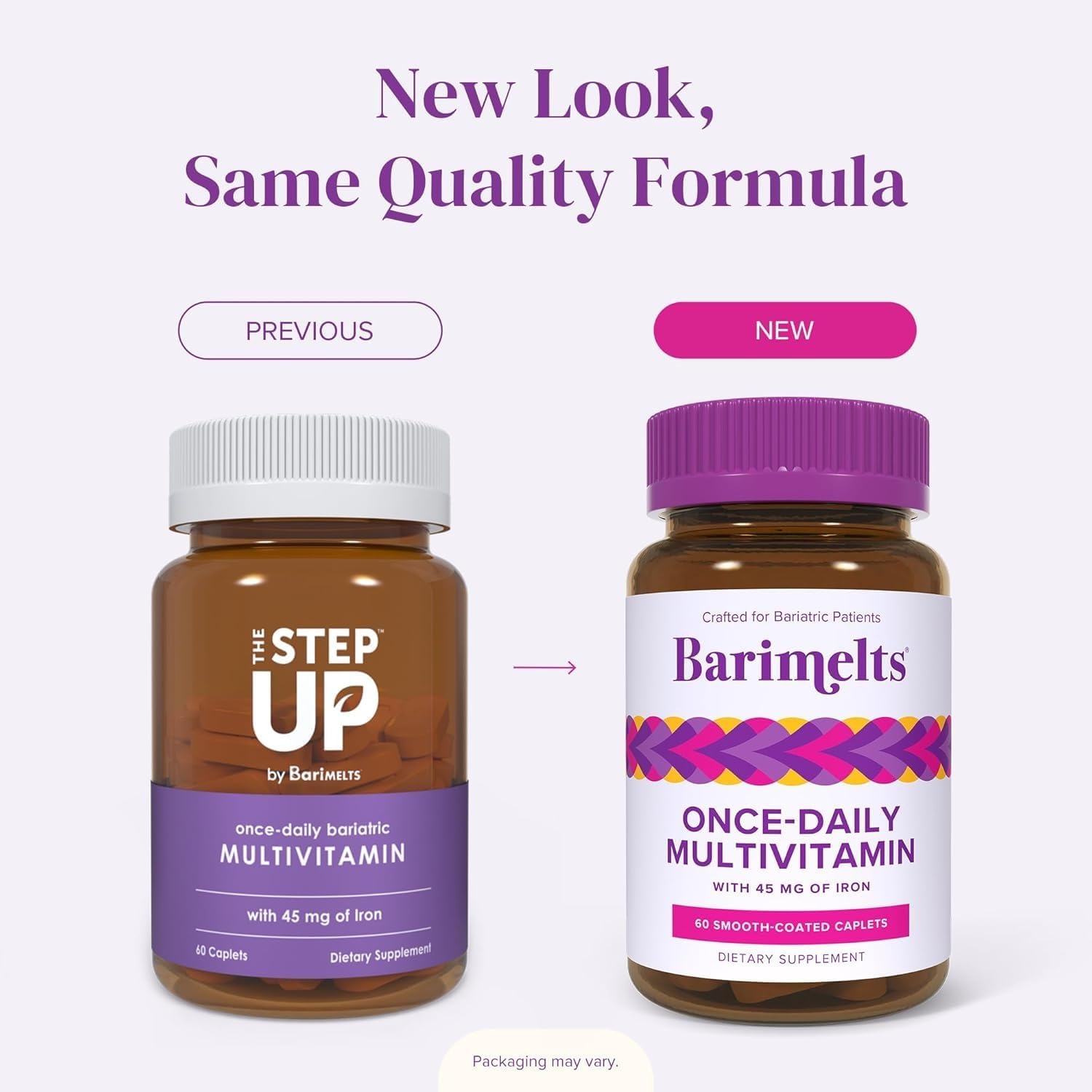 BariMelts Multivitamínico Bariátrico Diario con Hierro, 60 Comprimidos (2 Meses)
