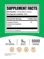 BulkSupplements.com Extracto de Longjack en Polvo - Tongkat Ali, 1000 mg por Ración, 5 kg (11 lbs)