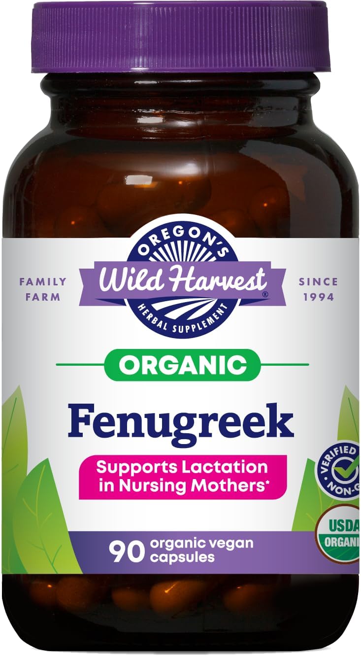 Oregon's Wild Harvest Fenogreco Orgánico - Lactancia (180 cápsulas)