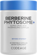Codeage Berberine Phytosome - Berberina HCL, Ácido Alfa Lipoico, Complejo Fosfolípido - 60 Cápsulas