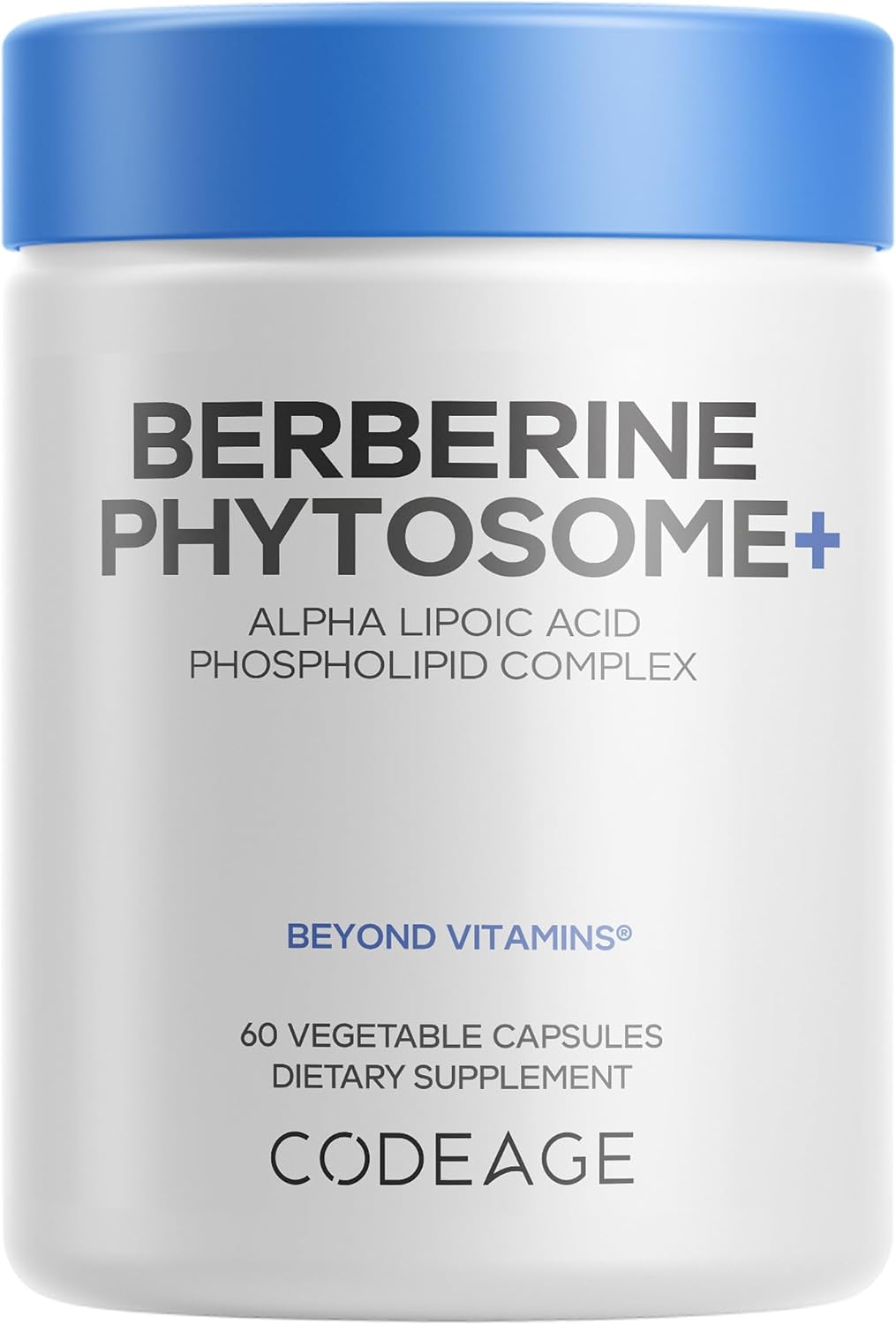 Codeage Berberine Phytosome - Berberina HCL, Ácido Alfa Lipoico, Complejo Fosfolípido - 60 Cápsulas
