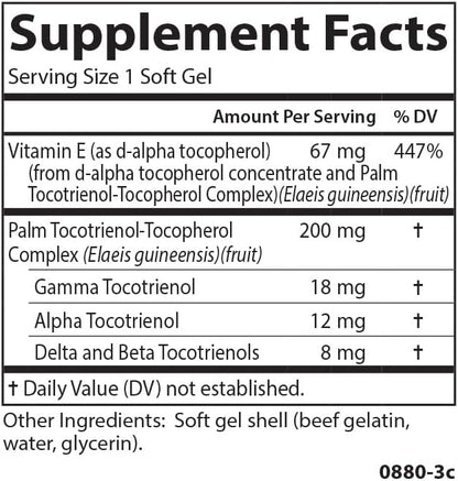 Carlson - Tocotrienols, 40 mg, with Natural-Source Vitamin E, Gamma, Alpha, Delta, Beta, Sustainably Sourced, 30 Softgels – Image 7