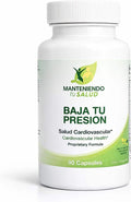 Baja Tu Presion - Suplemento Herbal de Espino y Ajo, 90 Cápsulas