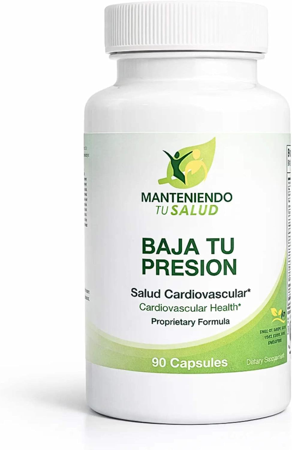 Baja Tu Presion - Suplemento Herbal de Espino y Ajo, 90 Cápsulas