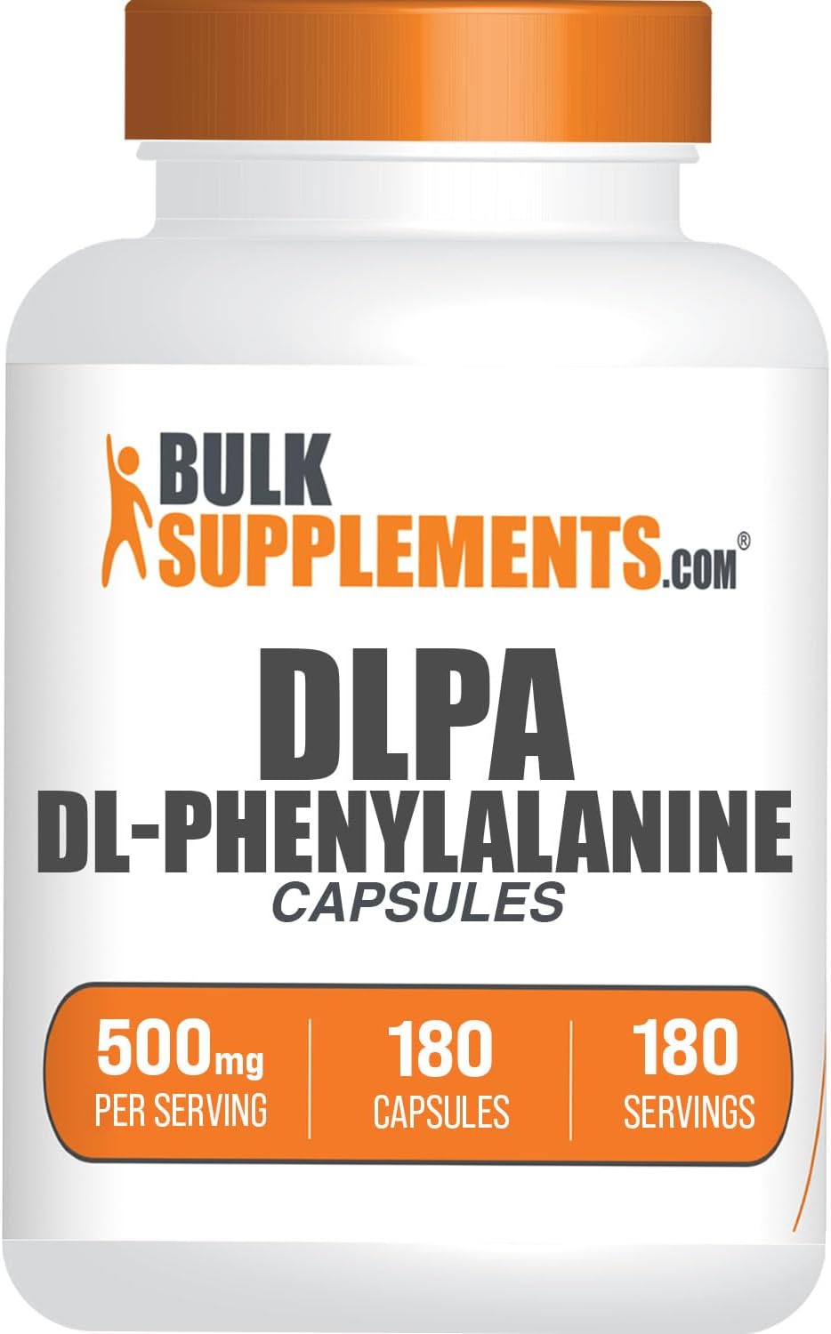 Cápsulas de DL-Fenilalanina - DLPA 500mg - Sin Gluten - 180 Cápsulas