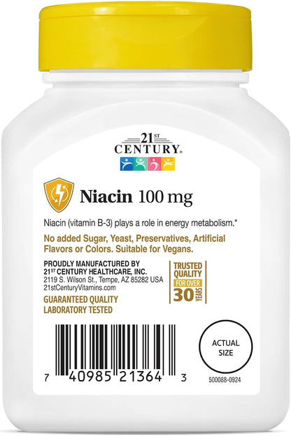 Niacina 100 mg, 110 Comprimidos - 21st – La función psicológica normal. – Image 3