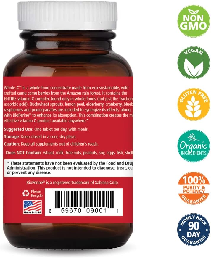 Whole-C Vitamina C Alimento Integral - 30 Comprimidos