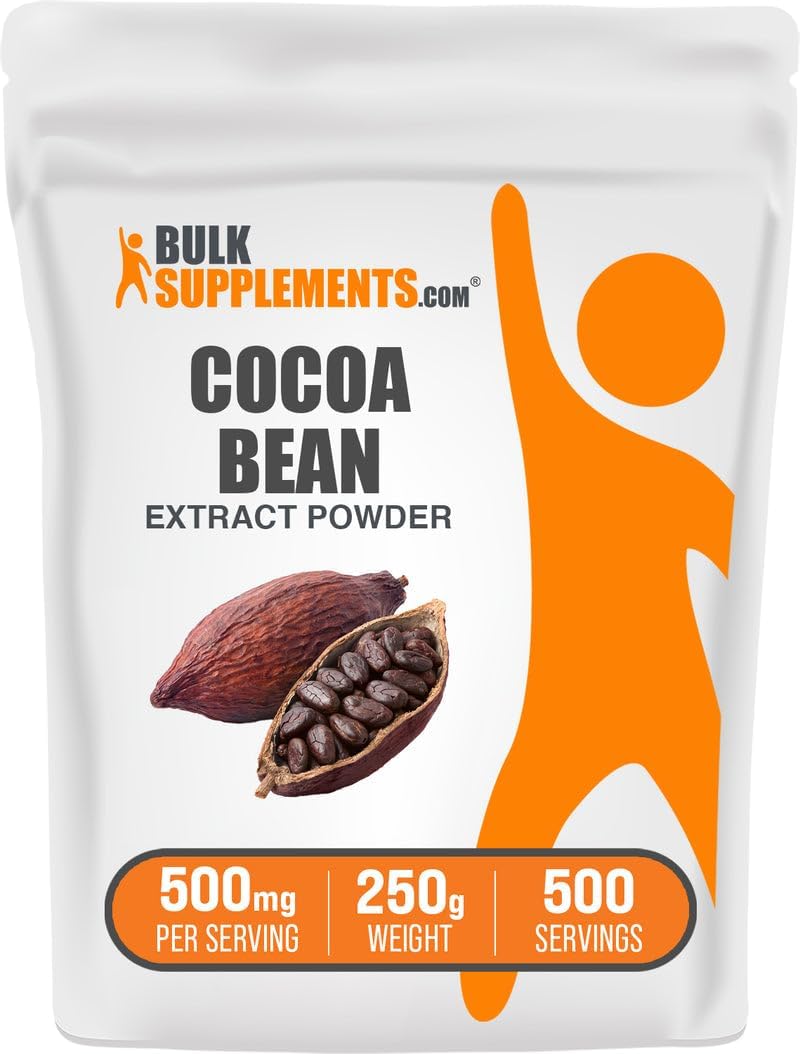 Extracto de Cacao en Polvo - 250g - Sin Endulzar, Vegano y Sin Gluten - BulkSupplements