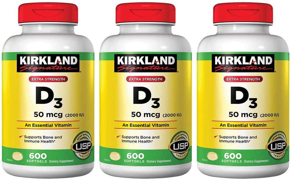 Kirkland Signature Vitamina D3 2000 IU - Pack de 3