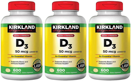 Kirkland Signature Vitamina D3 2000 IU - Pack de 3
