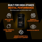 ONNIT Alpha Brain Black Label Cápsulas, Suplemento Cognitivo con Citicolina, Melena de León y Luteína, 80 Unidades
