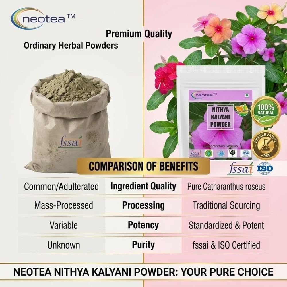 neotea Nithya Kalyani Powder - Polvo de Hojas Herbales Natural, 300g