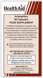 Health Aid Acidophilus (100 millones) 60 Cápsulas Veganas