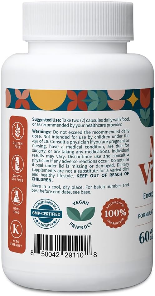 Pattern Wellness Multivitamínico Completo para Hombres y Mujeres – 60 Cápsulas Veganas