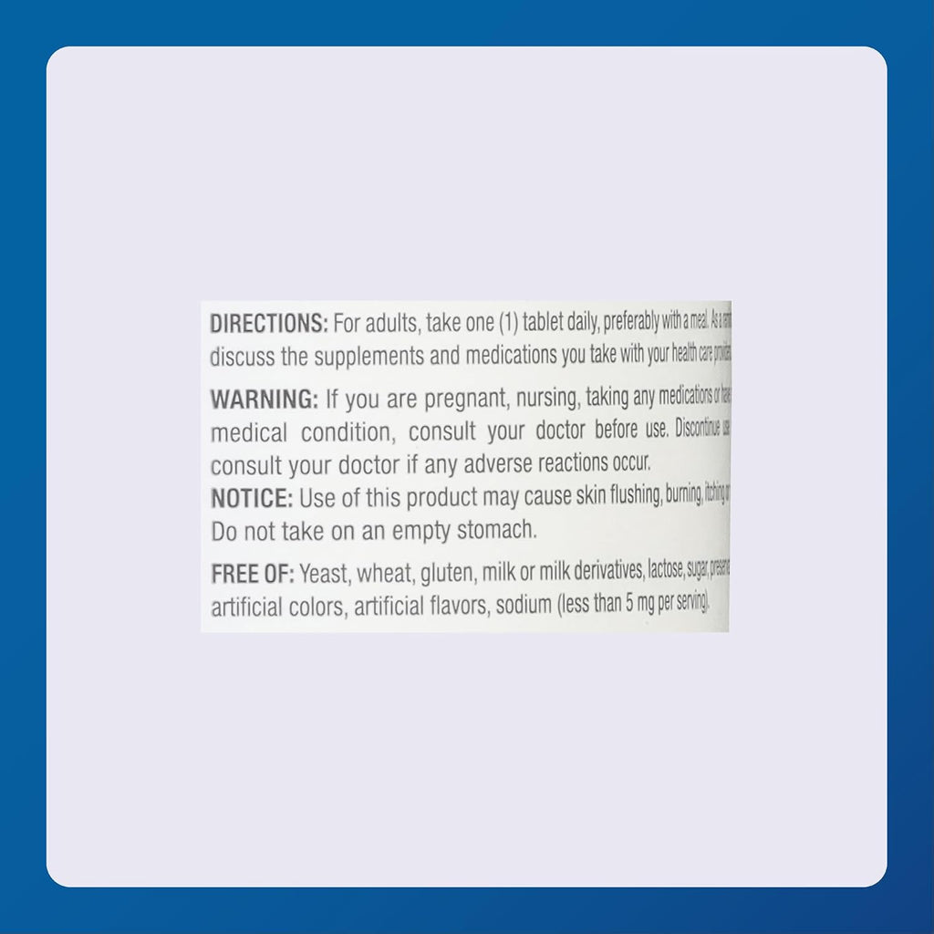 Major Niacin 500mg - 100 comprimidos