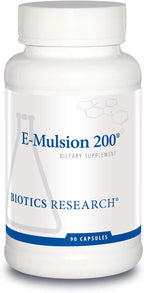 BIOTICS RESEARCH E Mulsion 2 - Vitamina E Emulsificada con Tocoferoles Mixtos, 90 Cápsulas