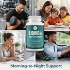 Grab The Gold Multivitamínico Líquido para Mujeres - Cápsulas de Absorción Rápida con 42 Frutas y Verduras, Hierro y Antioxidantes