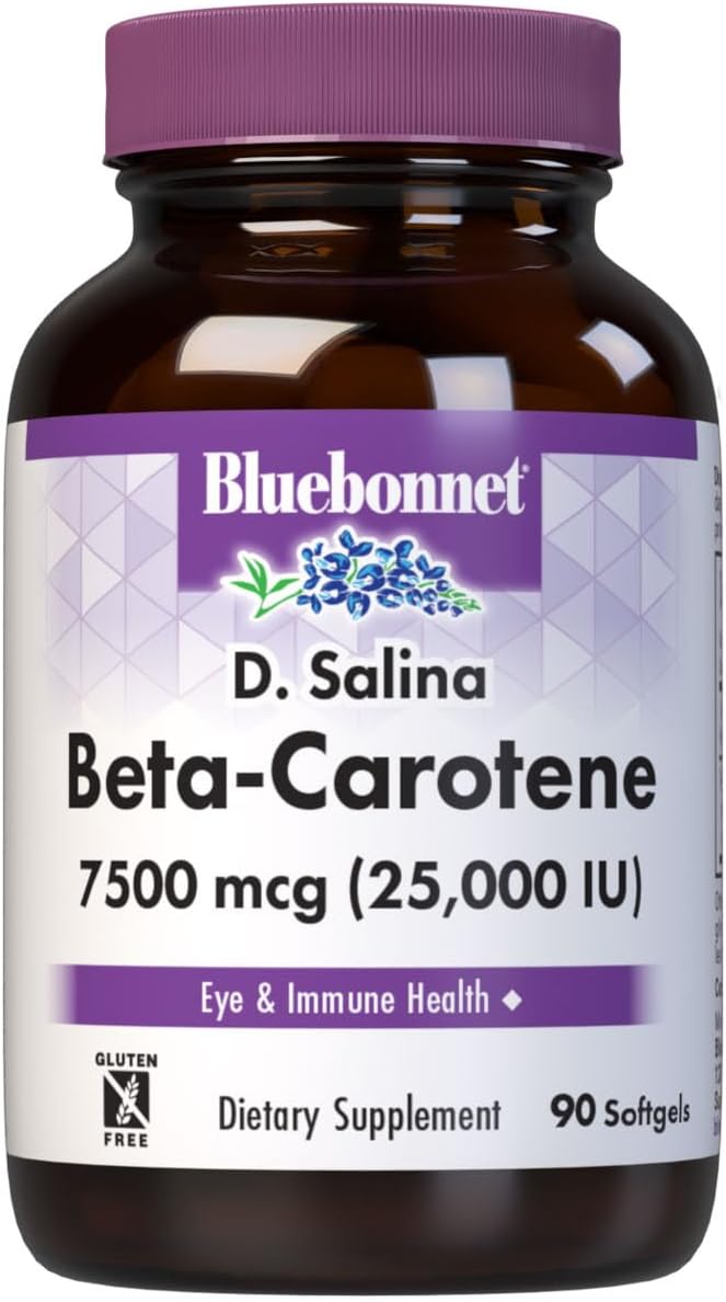 BlueBonnet Betacaroteno Mixto 25.000 UI (7500 mcg) - 90 Cápsulas Blandas