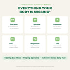 Cápsulas de Musgo Marino y Espirulina - Complemento Alimenticio Natural - 120 Cápsulas