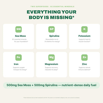 Cápsulas de Musgo Marino y Espirulina - Complemento Alimenticio Natural - 120 Cápsulas – Image 4