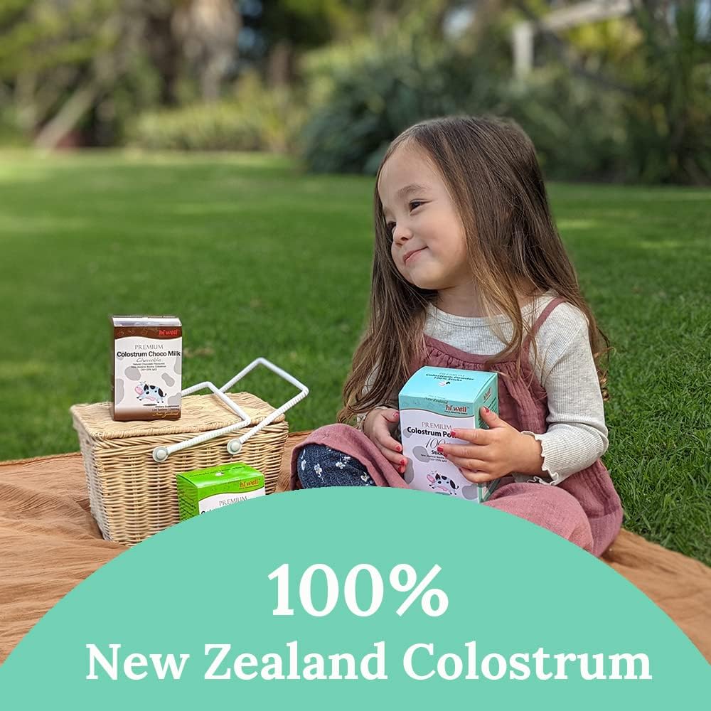 Hi Well Polvo de Colostro Bovino Premium Grass-Fed 100% - 60g (30 sticks)