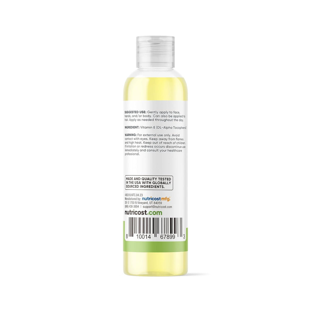Nutricost Essentials Aceite de Vitamina E (8 Onzas / 230.000 UI) | Aceite de Vitamina E para Piel, Cabello y Uñas