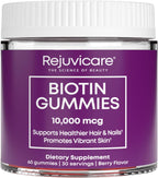Windmill Rejuvicare Biotin Gummies 10,000 mcg, 60 unidades, Sabor Bayas