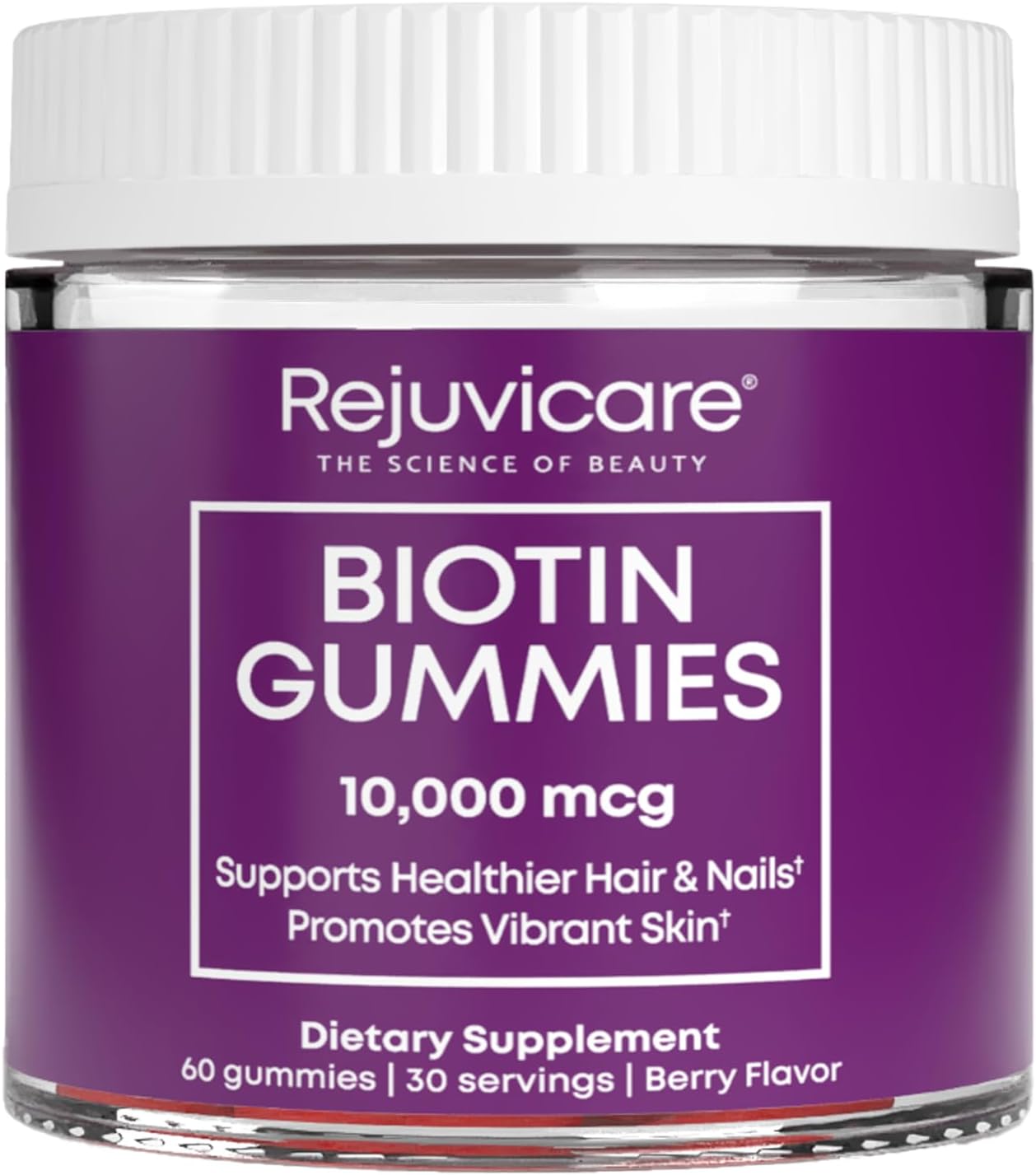 Windmill Rejuvicare Biotin Gummies 10,000 mcg, 60 unidades, Sabor Bayas