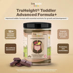TruHeight Toddler Advanced Formula+ (Chocolate) - Bebida Nutricional para Niños de 1 a 3 Años con 16 Vitaminas, Proteína y Hierro