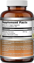 Amazing Formulas Nattokinasa 100 mg, 270 Cápsulas Vegetales - Enzima de 2000 FU
