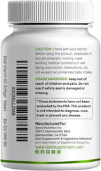 DEAL SUPPLEMENT Vitamina K2 MK-7 200mcg, 240 Cápsulas Blandas con Aceite de Coco