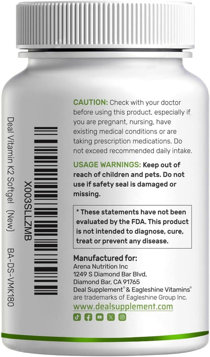 DEAL SUPPLEMENT Vitamina K2 MK-7 200mcg, 240 – Anticoagulantes: Las personas que toman medicamentos – Image 8